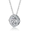 Guili 1ctw Lab-Created Moissanite Round Halo Vintage-Inspired Pendant Necklace - 2 of 3