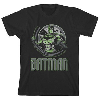 Batman Neon Highlight Geometric Art Youth Boy's Black T-shirt-xl : Target