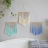 Set of 3 Cotton Macrame Handmade Beaded Wall Decors with Fringe Tassels - Olivia & May: Bohemian Style Vertical Art Sculptures - image 2 of 4