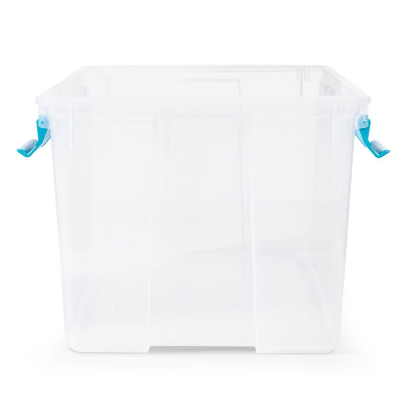 Sterilite 54 Quart Clear Plastic Stackable Storage Container Box Bin with Air Tight Gasket Seal Latching Lid Long Term Organizing Solution, 4 of 7