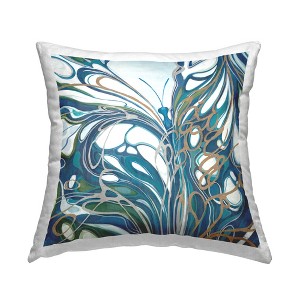 Stupell Industries Contemporary Butterfly Swirl Indoor Decorative Throw Pillow, 18 x 18 - 1 of 3