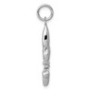 Black Bow Jewelry 14k White or Yellow Gold Solid 3D Fleur De Lis Pendant, 17mm (5/8 in) - 2 of 4