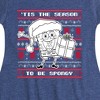 Girls' - SpongeBob SquarePants - Spongebob Xmas Sweater Fit & Flair Cap Sleeve Dress - 2 of 4