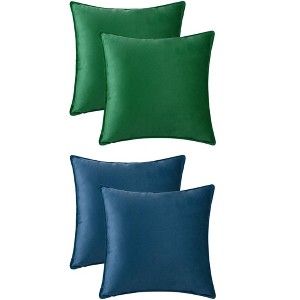 Unique Bargains Solid Velvet Home Decor Couch Sofa Living Room Throw Pillow Covers Pack of 4 - 1 of 4