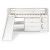 Donco Kids Louver Twin White Modular Low Loft Bed With Slide - Group B - 2 of 3