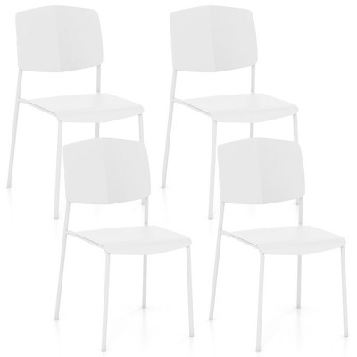 Tangkula Dining Chair Set of 4 w/Ergonomic Backrest & Wide Seat Stackable Kitchen Chairs