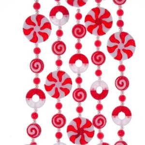Kurt S. Adler 72.0 Inch Peppermint Candy Garland Tree Wreath Decor Tree Garlands - 1 of 2