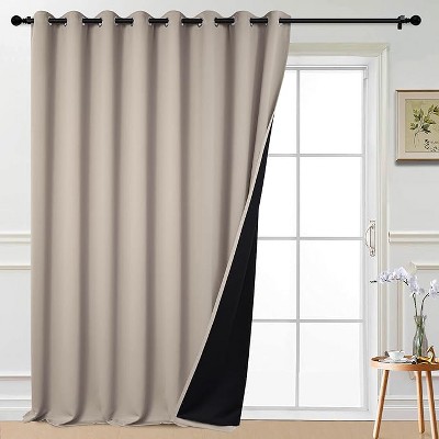 Yakamok Room Darkening Thermal Insulated Blackout Curtains for Bedroom (W100 x L108,Natural 1 Panel)