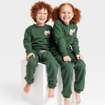 Kids' Peanuts Matching Family Holiday Sweatshirt - Green