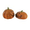 Transpac 2.5 Inch Stitched Pumpkins Set/2 Mini Halloween Figurine Sets - 3 of 3