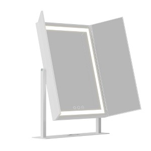 Impressions Vanity Lavish Trifold LED Tri-Tone Makeup Mirror - 1 of 4