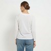 Cherie Code Women’s White Graphic Crew‑Neck Sweatshirt – A Sailboat Print Casual Long‑Sleeve Top - 3 of 4