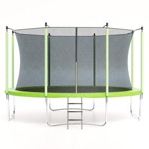 GustoWave 10FT 12FT 14FT 16FT Trampoline with Safety Enclosure & Ladder - Recreational Trampolines for Kids/Adults, ASTM Certified Outdoor Bounce - 1 of 4