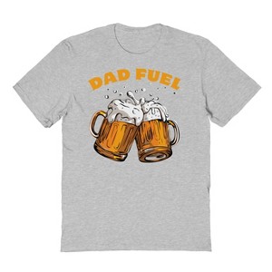 Rerun Island Men's Dad Fuel Beer Short Sleeve Graphic Cotton T-Shirt - 1 of 3