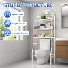 MaseiKar 3-Tier Over The Toilet Storage Rack,White Bathroom Over The Toilet Organizer,Bathroom Stand Storage Organizer Saving Space Fit Most Toilets - 4 of 4