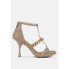 Dakota Metal Chain Mid Heel Sandals - 2 of 4