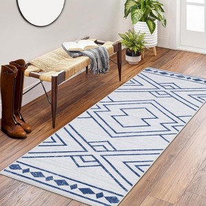 Washable Area Rug Modern Non Slip Low Pile Rug for Living Room, Bedroom, Dining Room Ultra-Soft Foldable Office Carpet - 1 of 4