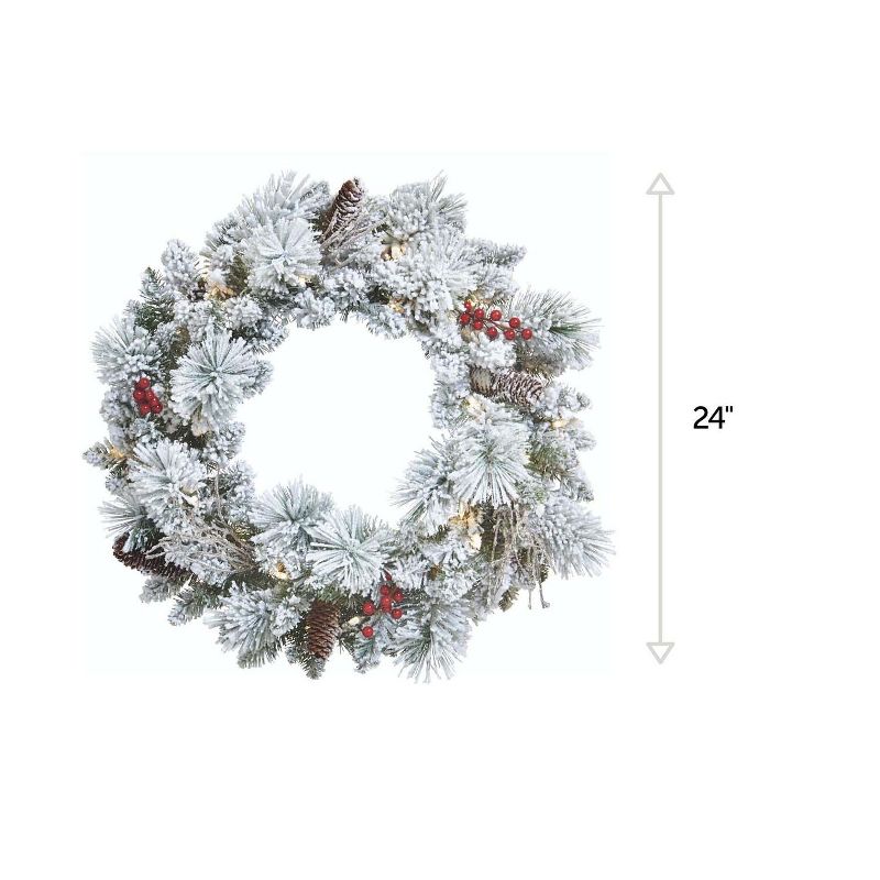 NOMA Pre-Lit Battery Operated Artificial Christmas Wreath, 2 of 6