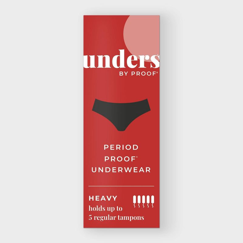 Unders by Proof Period Underwear Briefs - Heavy Absorbency - Black, 3 of 11