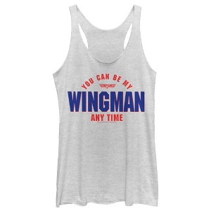 Women's Top Gun You Can Be My Wingman Anytime Racerback Tank Top - 1 of 4