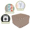 Majestic Home Goods,Ottoman Pouf Chevron - 2 of 4