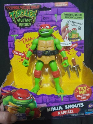 Teenage Mutant Ninja Turtles: Mutant Mayhem 5.5 Raphael Deluxe Ninja Shouts Figure by Playmates Toys