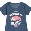 - Pokémon - Slowpoke Taking It Slow Graphic Short Sleeve Fleece Dress - 2 of 4