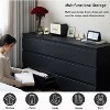Angel Sar 59" Modern 6 Drawer Dresser with Spacious Tabletop, Glossy Handleless Chest, Smooth Glide Drawers for Bedroom - 4 of 4