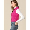 INSPIRE CHIC Women's Buttoned Washed Denim Vest with Faux Chest Flap Pockets - 4 of 4