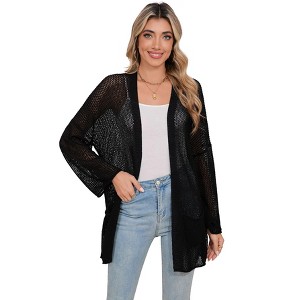 Clearlove Women Lightweight Cardigan Casual Knit Top Summer Beach Coverups - 1 of 4