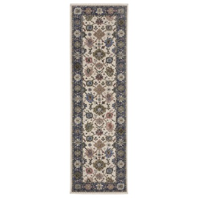 Oriental Weavers Hastings HA01E Blue/Ivory Indoor Area Rug - 2'3" x 7'6"