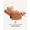 Oversize 27" Recliner Chair, Single PU Leather Sofa with Side Pocket, Chaise Lounge Reclining Seat with 2 Cup Holders for Living Room, Bedroom - 2 of 4