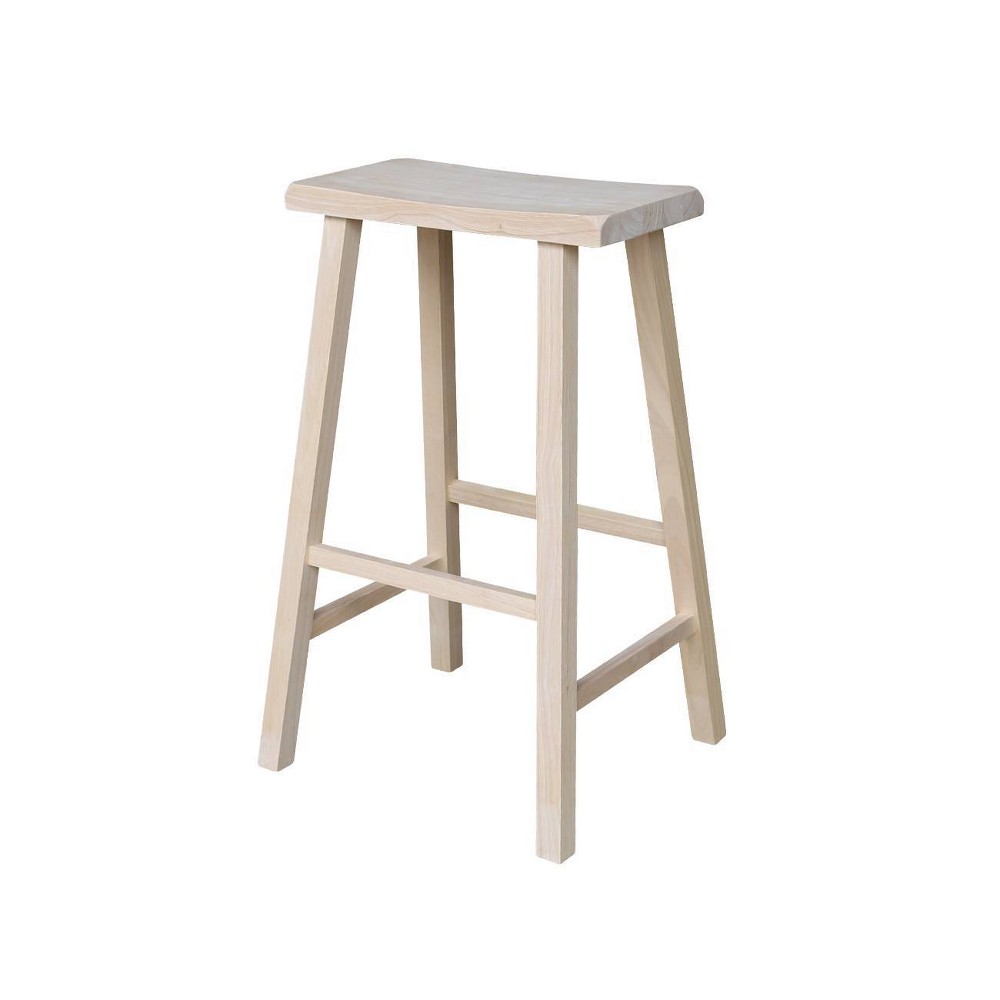 Photos - Chair 29" Saddle Seat Barstool Unfinished - International Concepts