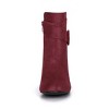 Allegra K Women's Round Toe Block Heel Ankle Booties - 3 of 4