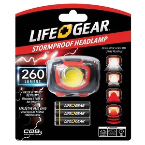 Life+Gear 260 Lumens LED Headlamp: Impact & Weather-Resistant, Hiking & Running, 18 Hr Run Time, 500 ft Range - 1 of 4