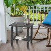 OBOKATA Weather Resistant Outdoor Side Table, Adirondack HDPE Small Outdoor Table, 2-Tier Small Patio Tables for Outside or Indoor,Gray - 2 of 4