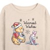 Women's - Winnie the Pooh - Piglet Christmas Warmest Wishes Lightweight French Terry Wide Neck Long Sleeve Shirt - 2 of 4