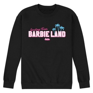 Men's - Barbie - Greetings from Barbie Land Graphic Fleece Sweatshirt - 1 of 4