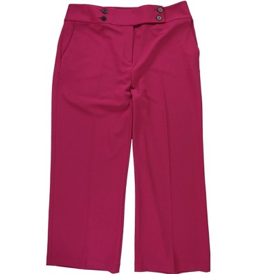 Calvin Klein Womens High Rise Business Trousers Relaxed Casual Pants