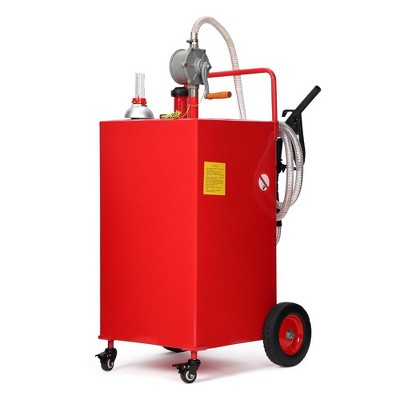 Fuel Caddy, 30 Gallon Portable Gas Storage Tank On 4 Wheels With Manual ...