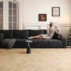 MAYEERTY 135" Large Modular Sofa Black - 135" 6-Seat, Corduroy, Sofa Bed, No Assembly, for Apartment/Living Room - 3 of 4