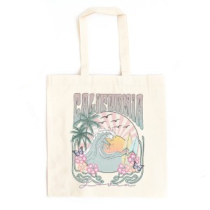 City Creek Prints California Grunge Canvas Tote Bag - 15x16 - Natural - 1 of 2