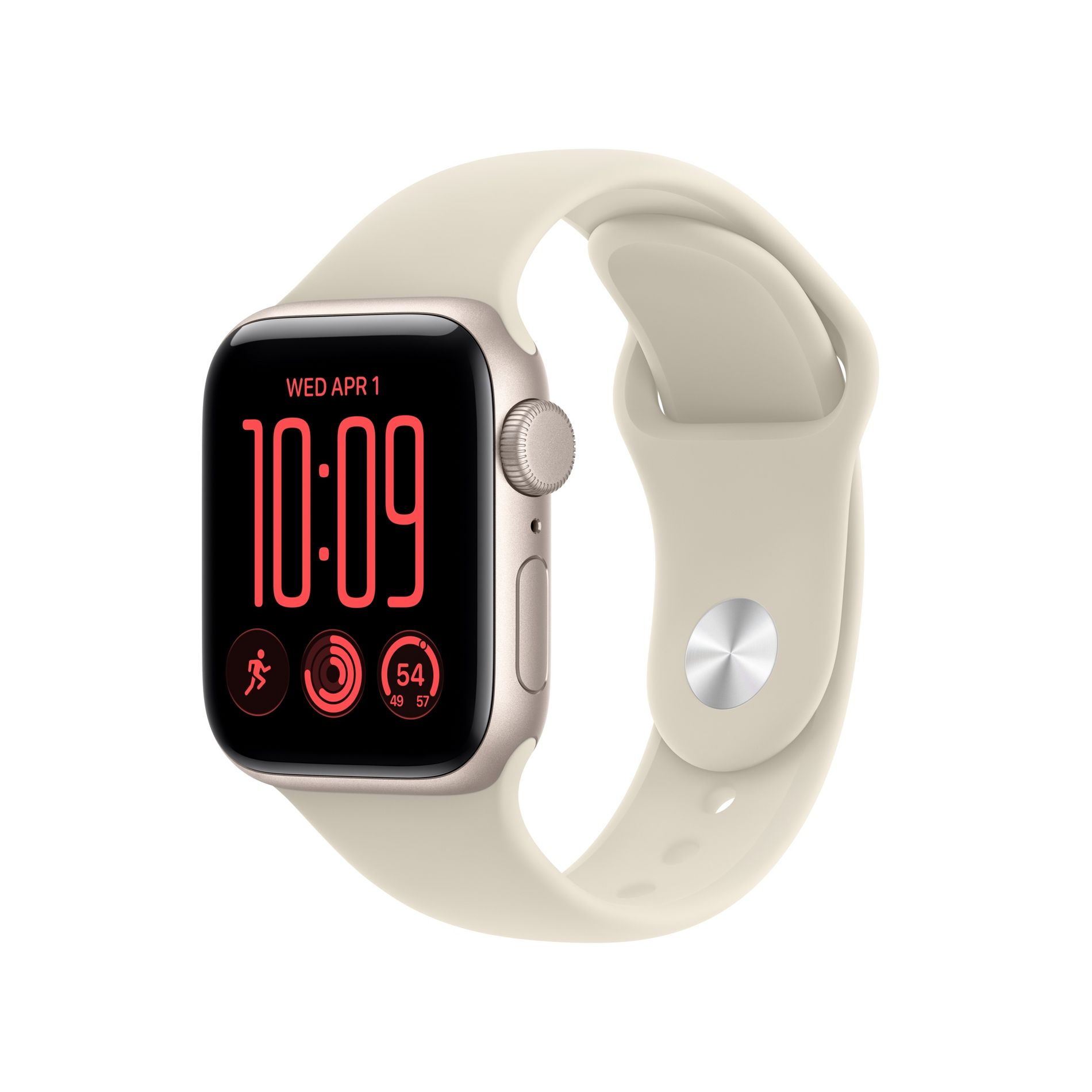 Apple Watch SE 3 GPS 40mm Starlight Aluminum Case with Sand Sport Band - S/M