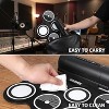 Electronic Drum Set with 7\9 Pads & Free Learning App, Dual Built-In Speakers Includes Drum Sticks & Pedals - Ideal Gift for Kids & Beginners - 4 of 4