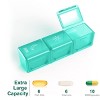 BUG HULL Weekly Pill Organizer 3X a Day, 7 Day Medicine Pill Organizer, 3 Times a Day, Travel Pill Case, Container for Vitamins, Supplements, Black - 2 of 4