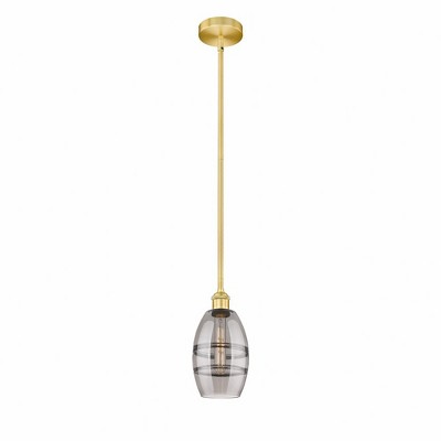 Vaz - 1 Light Stem Hung Mini Pendant In Industrial Style-7.63 Inches Tall and 5.88 Inches Wide