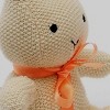 TopComfy Baby and Toddler Learning Toys Handmade Cotton Knitted Soft Bunny Plush Toy Soft Toys Soft Washable Long Ears For Kids, Beige, 17"*11"*2" - 3 of 4