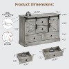 Garvee 59 Inch 4 Drawer Wood Dresser for Bedroom with Sliding Barn Doors Lacquered Engineered - 2 of 4