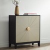 55 Downing Street Hermes 35 1/4" Wide Gray and Gold Wooden 2-Door Cabinet - 2 of 4