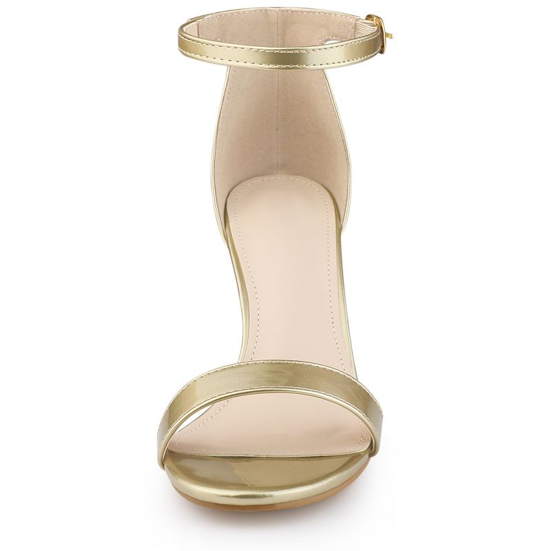 Allegra K Women's Ankle Strap High Heeled Open Toe Stiletto Heels Sandals, 2 of 7